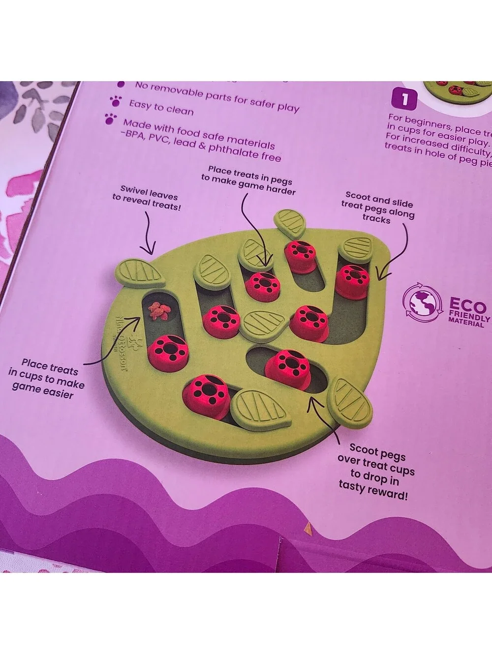 Nina Ottosson Catstages Buggin’ Out Cat Treat Puzzle Toy New